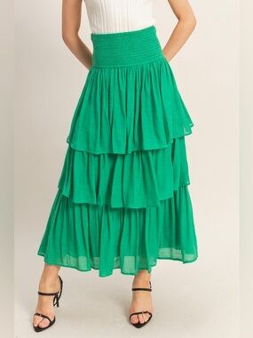 Brandy Tiered Smocked Skirt